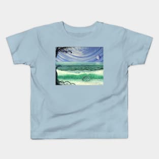 Alien planet seashore Kids T-Shirt